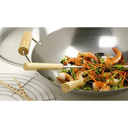 Norpro 10-Piece Wok Set, Silver, 14 inch - CookCave