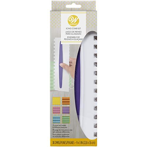 Wilton Comb Icing Smoother Set-3 Piece, White/Purple - CookCave