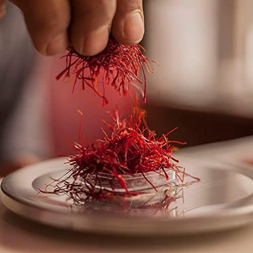 Golden Saffron, Premium Spanish Saffron Threads, Pure Red Spanish Saffron Spice Threads, For Culinary Use Such as Tea, Paella Rice, Risotto, Tachin, Basmati, Rice (2 Grams) - CookCave