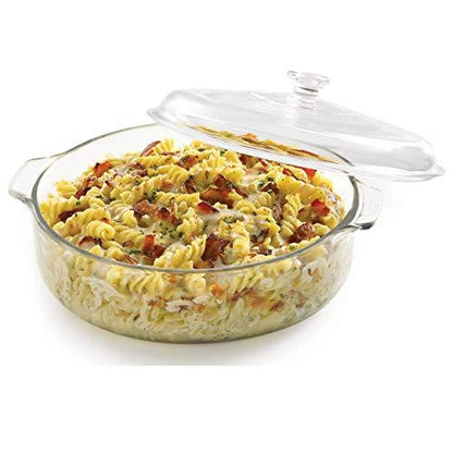 Libbey Baker's Basics Glass Casserole Dish with Cover, 3-quart - CookCave