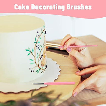 Cake Painting Brushes, 45 Pcs Cake Decorating Brushes Fondant Sugar DIY Tools Set Food Safe Baking Brush for Cake Cookie Icing Pastry - CookCave