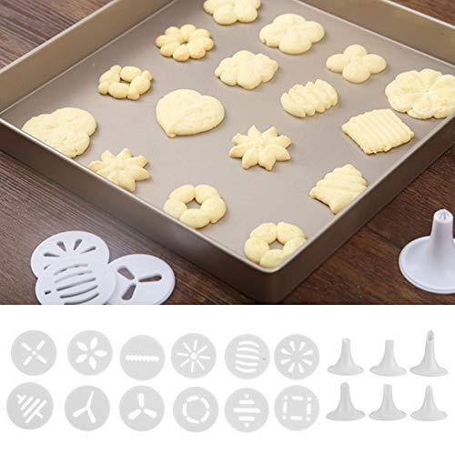 Biscuits Maker Cookie Press, Cookie Press for Baking Machine Cookie Press Set with 12 Discs and 6 Tips for Cookie Cake Decoration - CookCave