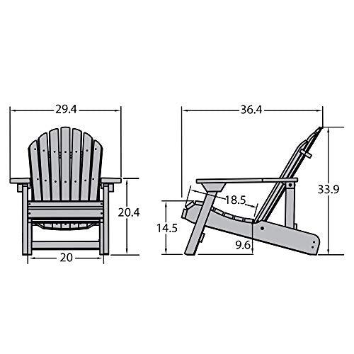 highwood Hamilton Made in the USA Adirondack Chair, Adult Size, Nantucket Blue - CookCave