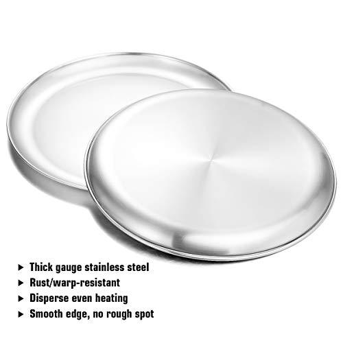 Deedro Pizza Baking Pan Pizza Tray 12 inch Stainless Steel Pizza Pan Round Pizza Baking Sheet Oven Tray Pizza Crisper Pan, Healthy Pizza Cooking Pan for Oven, 2 Pack - CookCave