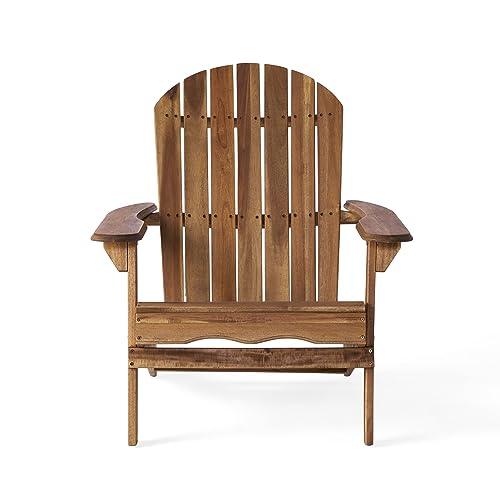 Christopher Knight Home Hanlee Folding Wood Adirondack Chairs, 2-Pcs Set, Natural Stained - CookCave