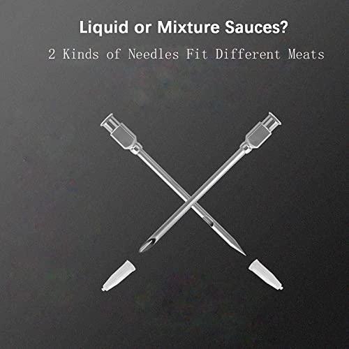 X-WLANG Premium Meat Injector, Marinade Injector Syringe with 2 Meat Needles for BBQ Grill Smoker, Turkey and Cooking 1-oz Capacity, 2 Stainless Needles, 1 Brush, Red - CookCave
