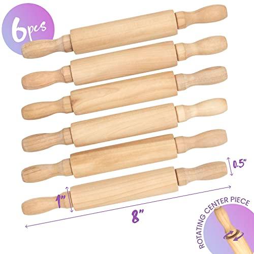 Sensationally OT - Mini Wooden Rolling Pin with a coating, this non stick rolling pin can be use for art & crafting, cooking, play doh, sensory play - CookCave