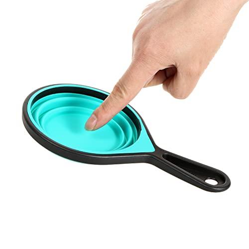 Collapsible Silicone Measuring Cups and Spoons Set 8-Piece Adjustable Measuring Cup Camper Kitchen Accessories Measure Cups and Spoons Set… - CookCave