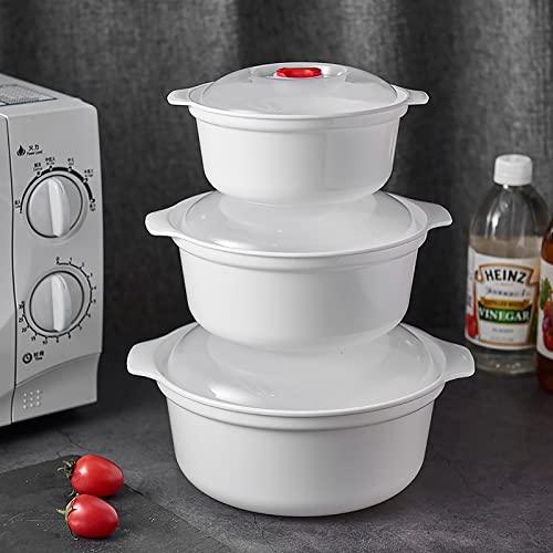 Microwave Bowl with Lid, Heating Dish, Noodle Bowl, Storage Plate, Soup Bowl with Handle, Easy To Store, Bpa Free, Microwave Cookware Kitchen Supplies, College Dorm Essentials for Boys Girls - CookCave