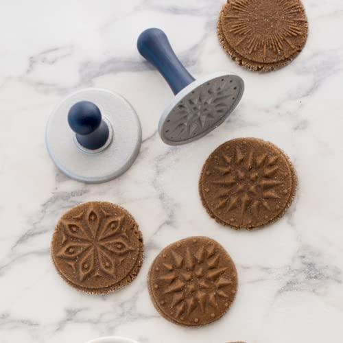 Nordic Ware Starry Night Cast Cookie Stamps, 3-inch rounds, Silver - CookCave