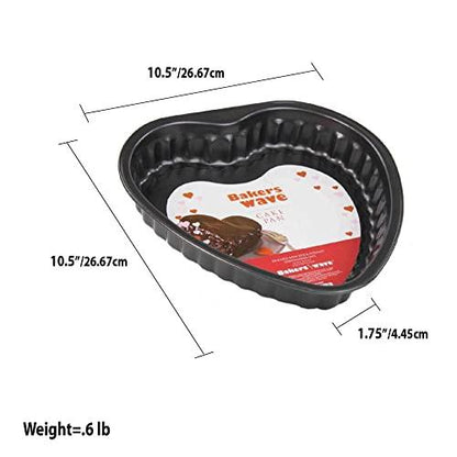 JOEY'Z Non-Stick Heart Shaped Cake Pan Baking Pan - Large 10 Inch - Valentines Day Gifts - Heart Shaped Cake Pans/Heart Cake Pan - CookCave