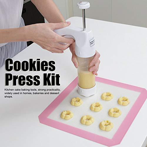 Biscuits Maker Cookie Press, Cookie Press for Baking Machine Cookie Press Set with 12 Discs and 6 Tips for Cookie Cake Decoration - CookCave