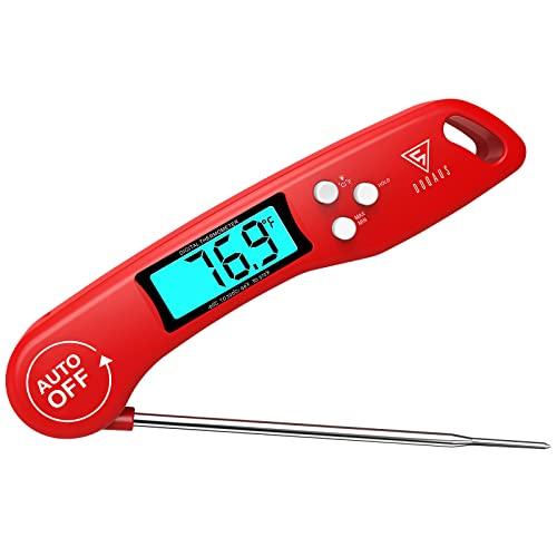 DOQAUS Digital Meat Thermometer, Instant Read Food Thermometer for Cooking, Kitchen Probe with Backlit & Reversible Display, Cooking Temperature Turkey Grill BBQ Candy - CookCave