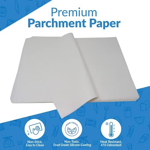 Reli. 500 Pcs Parchment Paper Sheets, Bulk | 12x16 in. | White Parchment Sheets/Baking Sheet Paper | Non-Stick, Pre-Cut Pan Liners | Parchment Paper Sheets for Baking, Air Fryer, Grilling - CookCave