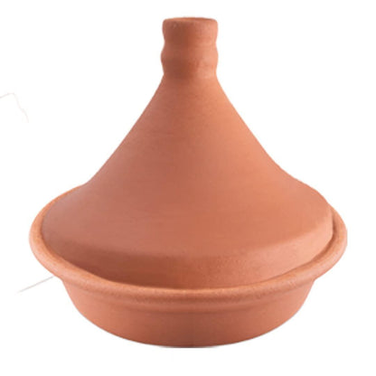 Handmade Clay Tagine Pot for Cooking, Lead-Free Unglazed Earthenware Tajine Pot for Stovetop, Terracotta Tangine Pot for Moroccan, Indian, and Asian Dishes (Medium) - CookCave
