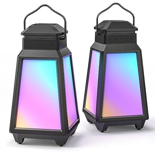 INWA Outdoor Bluetooth Speakers, Wireless Speaker Sync Up to 100 Speakers, IPX5 Waterproof, Beat-Driven Light Show, Night Light, Seamlessly to Phone, TV Box, Projector, Echo Dot, for Patio, Yard, Pool - CookCave