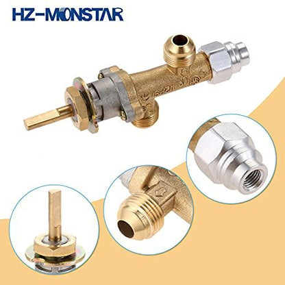 HZ-MONSTAR Low Pressure LPG Propane Gas Fireplace Fire Pit Flame Failure Safety Control Valve Kit with Igniter Assembly Fire Pit Igniter, Push Button Ignition Kit for Gas Grill, Heater, Fire Pit - CookCave