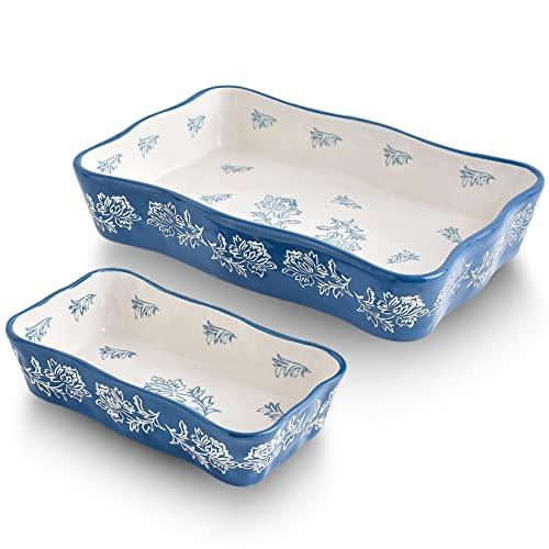 Wisenvoy Casserole dishes for oven Lasagna pan 2-Pcs Baking dish Casserole dish Baking dishes for oven Baking dish set - CookCave