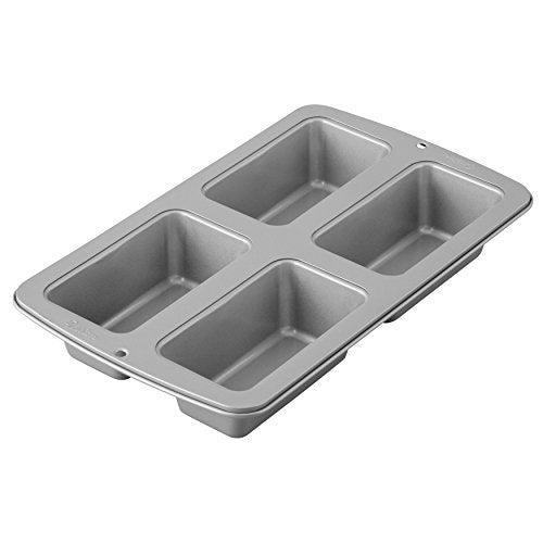 Wilton Recipe Right Non-Stick Mini Loaf Pan, 4-Cavity, Steel - CookCave