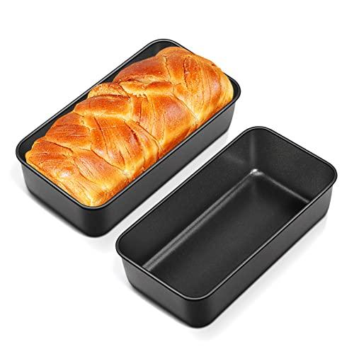 TeamFar Nonstick Loaf Pans, 9¼" × 5" Bread Loaf Meatloaf Baking Pan, with Stainless Steel Core for Baking Bread, for Home/Kitchen, Healthy & Heavy-Duty, Release & Clean Easily, Set of 2 - CookCave