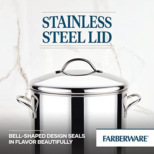 Farberware 50008 Classic Stainless Steel Stock Pot/Stockpot with Lid - 12 Quart, Silver - CookCave