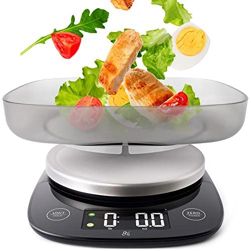 Food Weight Scale with Bowl, Super Accurate, Single Sensor, Digital Kitchen Scale, Master Food Prep with a Custom-Built Bowl That Fits on Top, Designed in St. Louis - CookCave