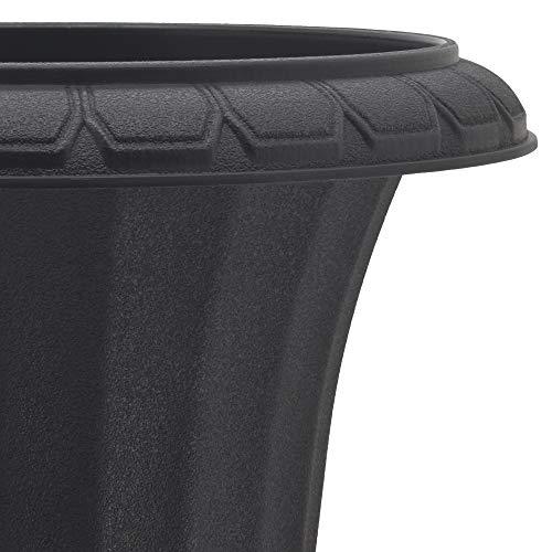 Arcadia Garden Products PL50BK-2 Deluxe Plastic Urn(Pack of 2), Black - CookCave