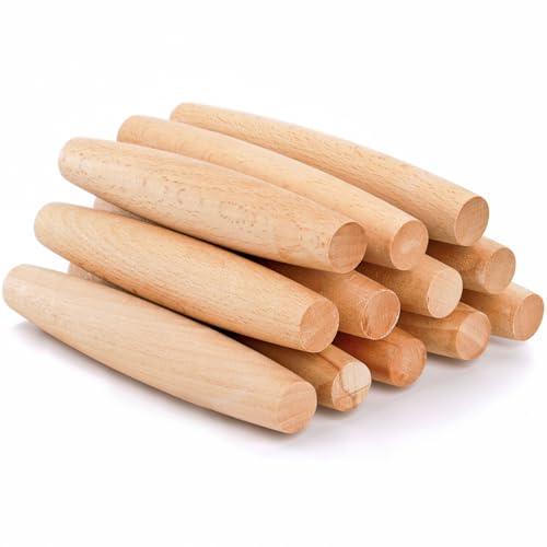 Elsjoy 12 Pack French Rolling Pin Wooden Dough Roller, 8 Inch Tapered Small Roll Pin for Baking Pie, Cookie, Pasta, Dumpling, Non-Stick - CookCave