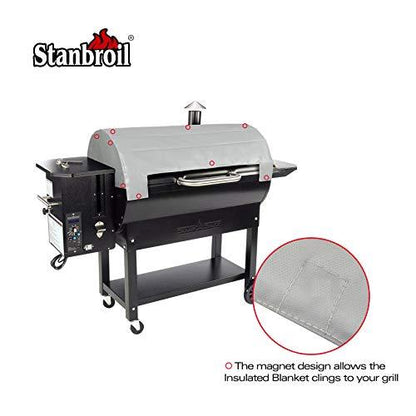 Stanbroil Thermal Insulated Blanket for Camp Chef 36" Smokepro Pellet Grills, Including SGX36, LUX36, PG36SGX, PG36LUX Grills, Efficient Insulation for Cold Winter Cooking - CookCave