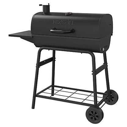 Nexgrill Premium Charcoal Barrel Grill, 29 inches Barbecue Grill, Heavy Duty Charcoal Barrel BBQ Grill, Outdoor Cooking, Side shelf, For Camping, Patio, Backyard, Tailgating Barrel Grill - CookCave