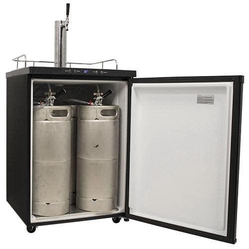 EdgeStar KC3000SS Full Size Kegerator with Digital Display - Black and Stainless Steel - CookCave