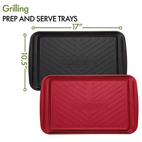 Cuisinart CPK-200 Grilling Prep and Serve Trays, Black and Red Large 17 x 10. 5 - CookCave