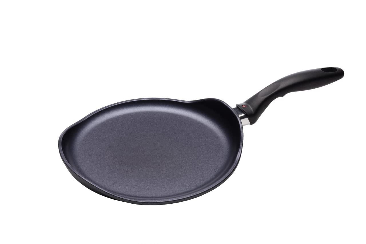 Swiss Diamond 10.25" Crepe Pan HD Nonstick Induction Diamond Coated Aluminum Crepe Pan - PFOA Free, Dishwasher Safe and Oven Safe Crepe Pan, Grey… - CookCave