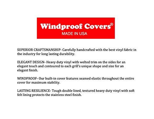 Windproof Covers 36 inch Heavy Duty Premium Vinyl Grill Cover to fit Lynx Built-In Grill - CookCave