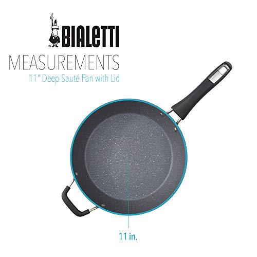 Bialetti Impact, Non-Stick 11 in. Covered Saute Pan, Gray - CookCave