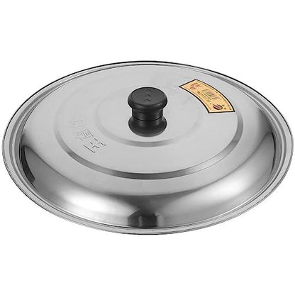 Tofficu Wok Lid 13 Inch Universal Lid, Stainless Steel Pot Lid Pan Lid Frying Pot Cover, Cookware Lids Replacement Lid with Handle for Pots Pans Fry Pan Skillet Steel Pan Cover - CookCave