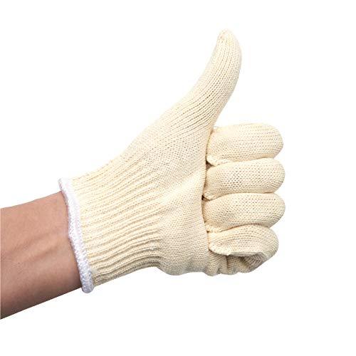 EBLAELEL Safety gloves white cotton bbq heat liners grilling work glove men cooking women knitted cotton Pack of 12 - CookCave