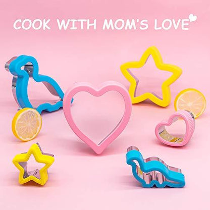 Sandwich Cutters Set 24 for Kids, Holiday Heart Shaped Cookie Cutters Vegetable Fruit Cutter Shape for Boys & Girls with Micky Mouse, Dinosaur, Star, Gingerbread Man Shapes-Food Grade Stainless Steel - CookCave