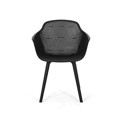 Christopher Knight Home Davina Outdoor Dining Chair (Set of 2), Polypropylene, Black - CookCave