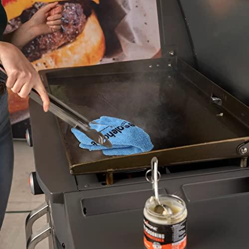 22 Inch Blackstone Griddle with Lid, Nonstick Tabletop Gas Griddle Outdoor Combo with Blackstone Seasoning and Conditioner, Wholesalehome Cloth, and Reusable Gloves Included - CookCave