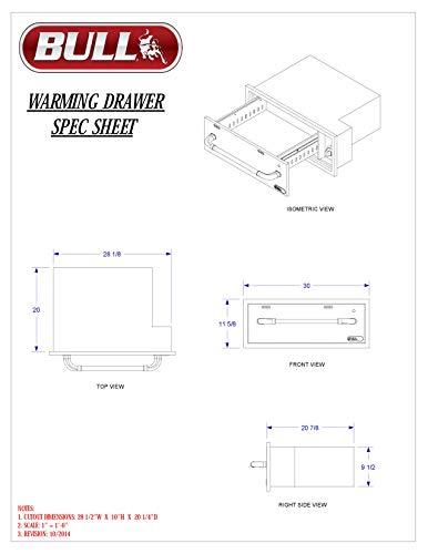 Bull Outdoor Products Stainless Steel Warming Drawer - CookCave