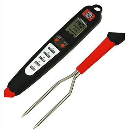 Digital Meat Thermometer Fork for Grilling and Barbecue Fast Read Electronic Probes with Ready Alarm Quick Accurate BBQ Temperature Turner for Steak Chicken Hot Grilled Food - CookCave