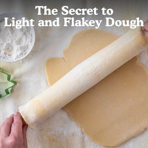 Regency Wraps Natural Pastry Cloth & Rolling Pin Cover Set, 100% Cotton Cloth & Pin Cover for Non-Stick Dough Rolling, 20x24" cloth with Sewn Edges,15" Rolling Pin Cover - CookCave