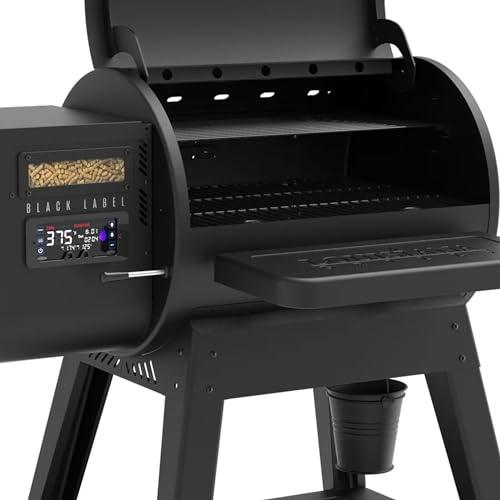 Louisiana Grills 800 Black Label Series Portable Pellet Grill with 809 Square Inch Cooking Area, Digital Controls, WiFi, Bluetooth, and 2 Shelves - CookCave