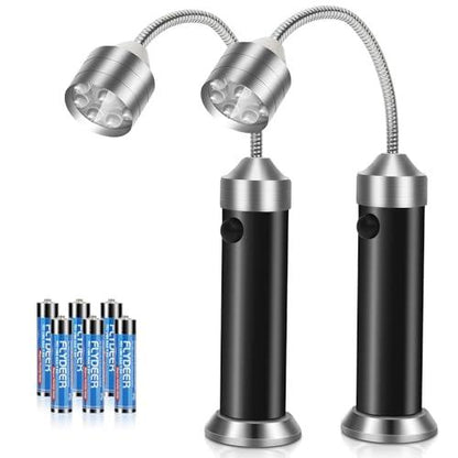 ZPGTE Grill Light - Christmas Stocking Stuffers Gifts for Men, BBQ Grilling Accessories for Outdoor Grill, LED Barbecue Light with Magnetic Base & 360° Flexible Gooseneck, Batteries Included - 2 Pack - CookCave