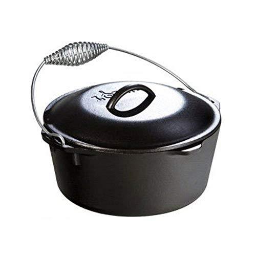 Lodge L8DO3 Cast Iron Dutch Oven, Pre-Seasoned, 5-Quart,Black - CookCave