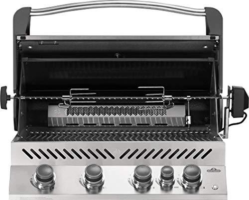 Napoleon Built-in Prestige 500 BBQ Grill, Stainless Steel, Propane Gas - BIP500RBPSS-3 With Infrared Rear Burner, Premium Barbecue For Grilling Masters - CookCave