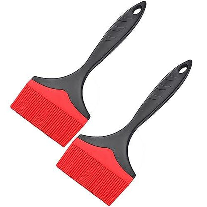 Large Silicone Basting Pastry Brush - 3.95inch Extra Wide Silicone Basting Brush for Grilling,Heat Resistant Brushes Spread Oil Butter Sauce for Cooking Baking BBQ,Dishwasher Safe,Set of 2 - CookCave