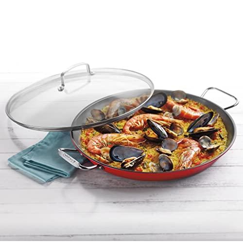 Cuisinart ASP-38CR 15-Inch Paella Pan With Lid, Red - CookCave