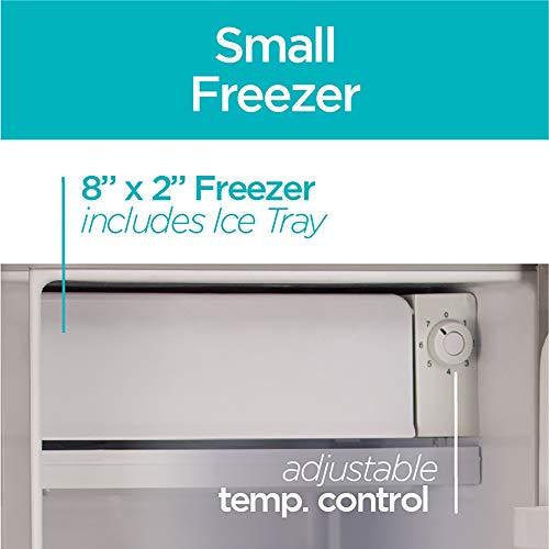 BLACK+DECKER BCRK32V Compact Refrigerator Energy Star Single Door Mini Fridge with Freezer, 3.2 Cubic Ft., VCM, Gray - CookCave